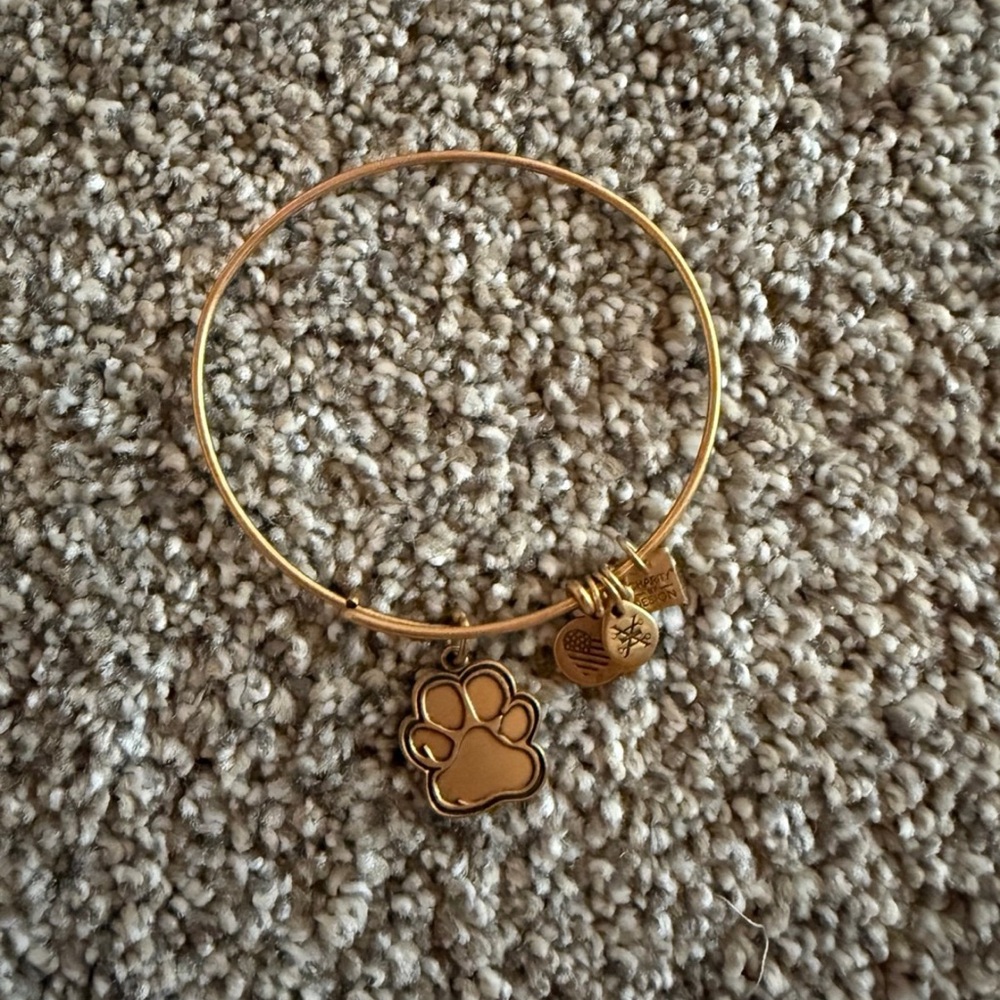 Alex and Ani Gold Paw Print Bangle
